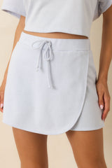 The Fun Part Light Blue Wrap Mini Skort