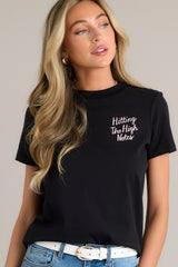 Sing Your Heart Out Cotton True Black Retro Tee
