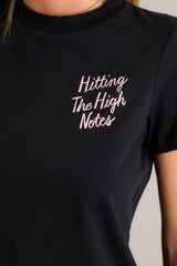 Sing Your Heart Out Cotton True Black Retro Tee