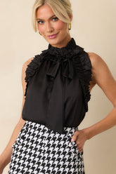Prosperina Bellamy Black Ruffle Top