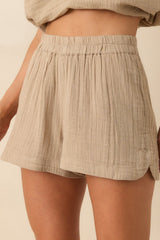 Z Supply Tan Cotton Beacon Airy Gauze Shorts