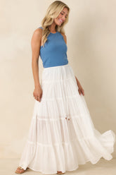 Z Supply Boa Lake Blue Cotton Ribbed Tank