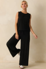 Pebble Pathway Black Tank Top