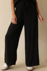 Neutral Nomad Black Linen Blend Pants