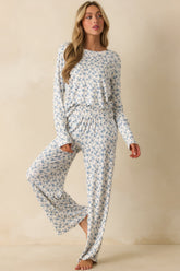 Z Supply Blue Home Town Ditsy Floral Long Sleeve Top