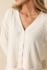 Z Supply Ivory Mara Silky Rib Cardigan