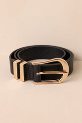 Desert Radiance Black Woven Textured Belt