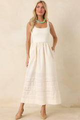 Z Supply Johanna Ivory Sleeveless Midi Dress