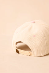 Catching Feelings Ivory & Pink Contrast Baseball Cap