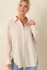 Z Supply Parchment Beige Cotton Seaport Button Up Top