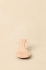 Seek The Truth Beige Clear Kitten Heels