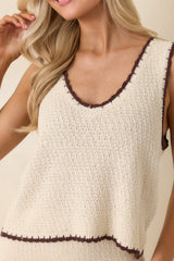 Z Supply Beige Yessenia Whipstitch Tank
