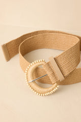 Riviera Ready Tan Woven Bead Accent Belt