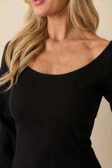 SPANX® Black Ponte Long Sleeve Mini Dress