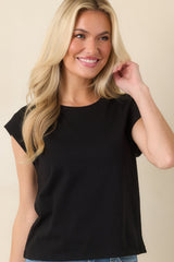 Z Supply True Black Camino Cotton Jersey Tee