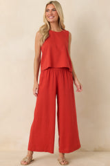 Z Supply Scout Chili Pepper Red Linen Pants