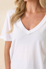 Z Supply White Elara Cotton Jersey Top