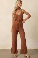 Z Supply Brown Adia Crochet Pants