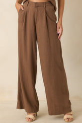 Z Supply Overlook Chestnut Brown Linen Pants