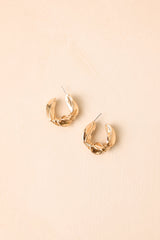Wrapped Around You Gold Twist Hoop Earrings