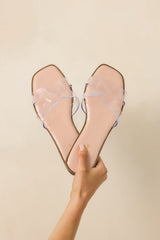 Clear the Way Nude Clear Strap Slide Sandals