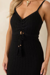 Z Supply Sundra Black Crochet Maxi Dress