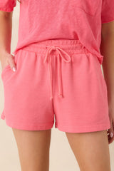 Z Supply Paloma Pink Cotton Blend Birdie Shorts