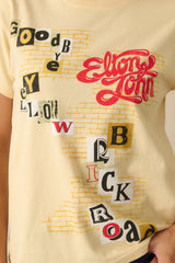 Elton John Yellow Cotton Goodbye Yellow Brick Road Tour Tee