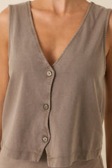 Z Supply Noelle Perfectly Taupe Cotton Jersey Tank