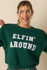Z Supply Mistletoe Green Festive Holiday Sweatshirt