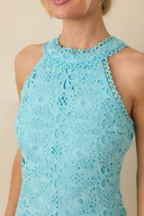 It's A New Day Horizon Blue Floral Embroidered Maxi Dress