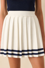 Ready For What's Next White Pleated Mini Skirt