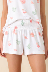 Z Supply White Spritz Pajama Shorts
