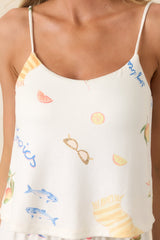 Z Supply Vanilla Ice Marbella Cropped Cami