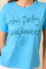 Tom Petty Ultra Blue Wildflowers Ringer Tee
