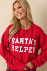 Z Supply Festive Red Festive Holiday Sweatshirt