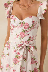 Aimee Rose Pink Floral Bustier Maxi Dress