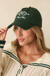 The Tennis Club 1998 Hunter Green Embroidered Cotton Baseball Cap