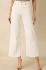 Already On It White Wide Leg Jeans
