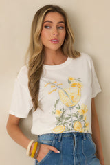 Z Supply White Spritz Boyfriend Tee