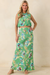 MINKPINK Cyprus Green Floral Bubble Top