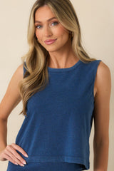 Z Supply Sloane Indigo Cotton Jersey Muscle Tank