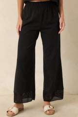 Z Supply Banyan Black Crochet Pants