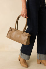 Loving What You See Light Mocha Faux Leather Handbag