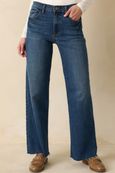 Always On Time Dark Wash Straight Leg Jeans