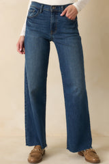 Always On Time Dark Wash Straight Leg Jeans