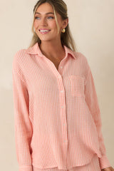 Z Supply Cantaloupe Orange Cotton Classic Gingham Top