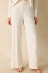 Z Supply Ivory Dawn Smocked Rib Pants