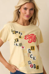 Elton John Yellow Cotton Goodbye Yellow Brick Road Tour Tee