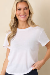 Z Supply White Tourist Knit Jersey Tee